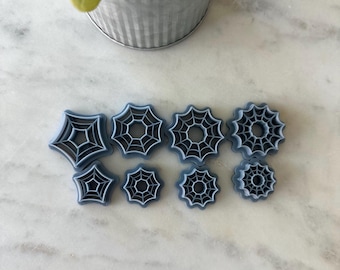 Spider Web Donut Polymer Clay Cutter | Fall Clay Cutter | Halloween Clay Cutter | Spooky Clay Cutter | Hoop Clay Cutter