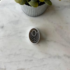 Boho Lined Oval Polymer Clay Cutter