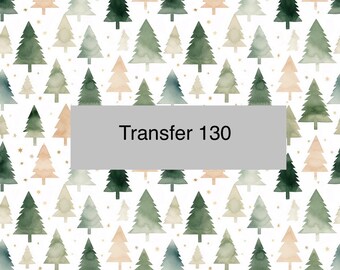 Polymer Clay Transfer Sheet 130 (Green and Gold Christmas Tree)