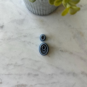Boho Floral Oval Polymer Clay Cutter