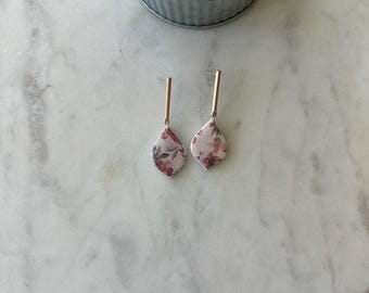Julie Drop Earrings | Elegant Polymer Clay Earrings | Gifts For Her | Floral Earrings | Fancy Dangle Earrings for Her | Fall Earrings