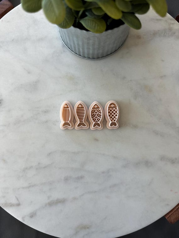 Skinny Boho Fish Polymer Clay Cutter Set | Beach Clay Cutters | Summer Clay Cutters | Fish Clay Cutter | Ocean Clay Cutter