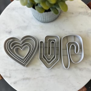Large Paperclip Bookmark Polymer Clay Cutter