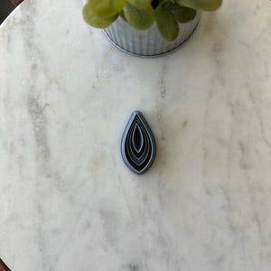 Lined Pointed Teardrop Polymer Clay Cutter