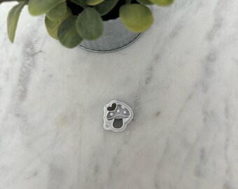 Valentines Day Heart Mushroom Polymer Clay Cutter