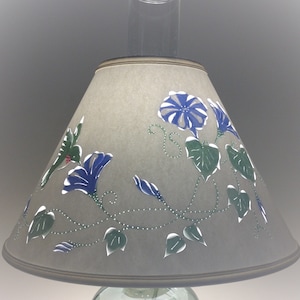 Chimney Lamp Shade-Hurricane Lamp Shade-Hummingbirds-Shade for Hurricane Lamp-Glass Chimney-Bird Lampshade