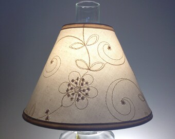 Chimney Lampshade-Hurricane Lampshade-Lampshade for Hurricane Lamp-Lampshade-Chimney-Candlewicking Fabric-Shade for Oil Lamps-Lamp Shade