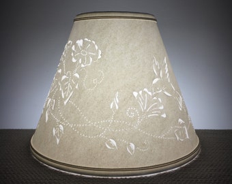 Cut and Pierced Hummingbird Paper Lampshade-Hummingbird-Bird Lampshade-Paper Lampshade-Pierced Lampshade-Small Lampshade-Lamp Shade-White