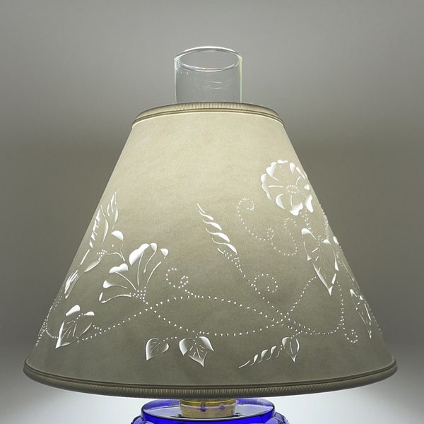 Cut & Pierced Hummingbird Design Chimney Lampshade-Hummingbird-Hurricane Lampshade-Chimney Lampshade-Lampshade for Glass Globe-Bird Design