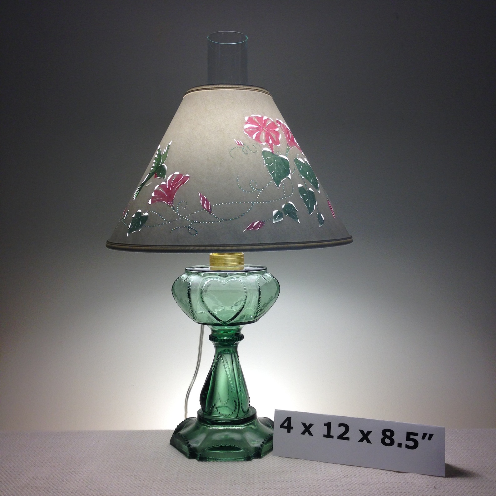 Chimney Lamp ShadeHurricane Lamp ShadeHummingbirdsShade for Etsy