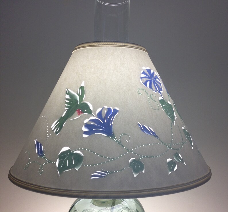 Chimney Lamp ShadeHurricane Lamp ShadeHummingbirdsShade for Etsy
