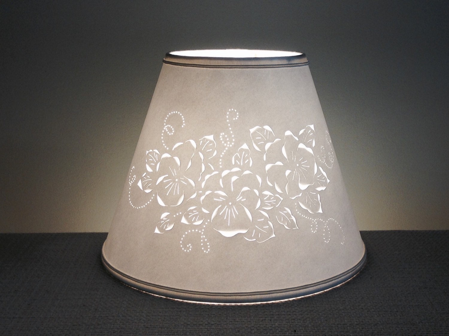 Cut & Pierced Floral Lamp ShadeClip On Lamp Etsy