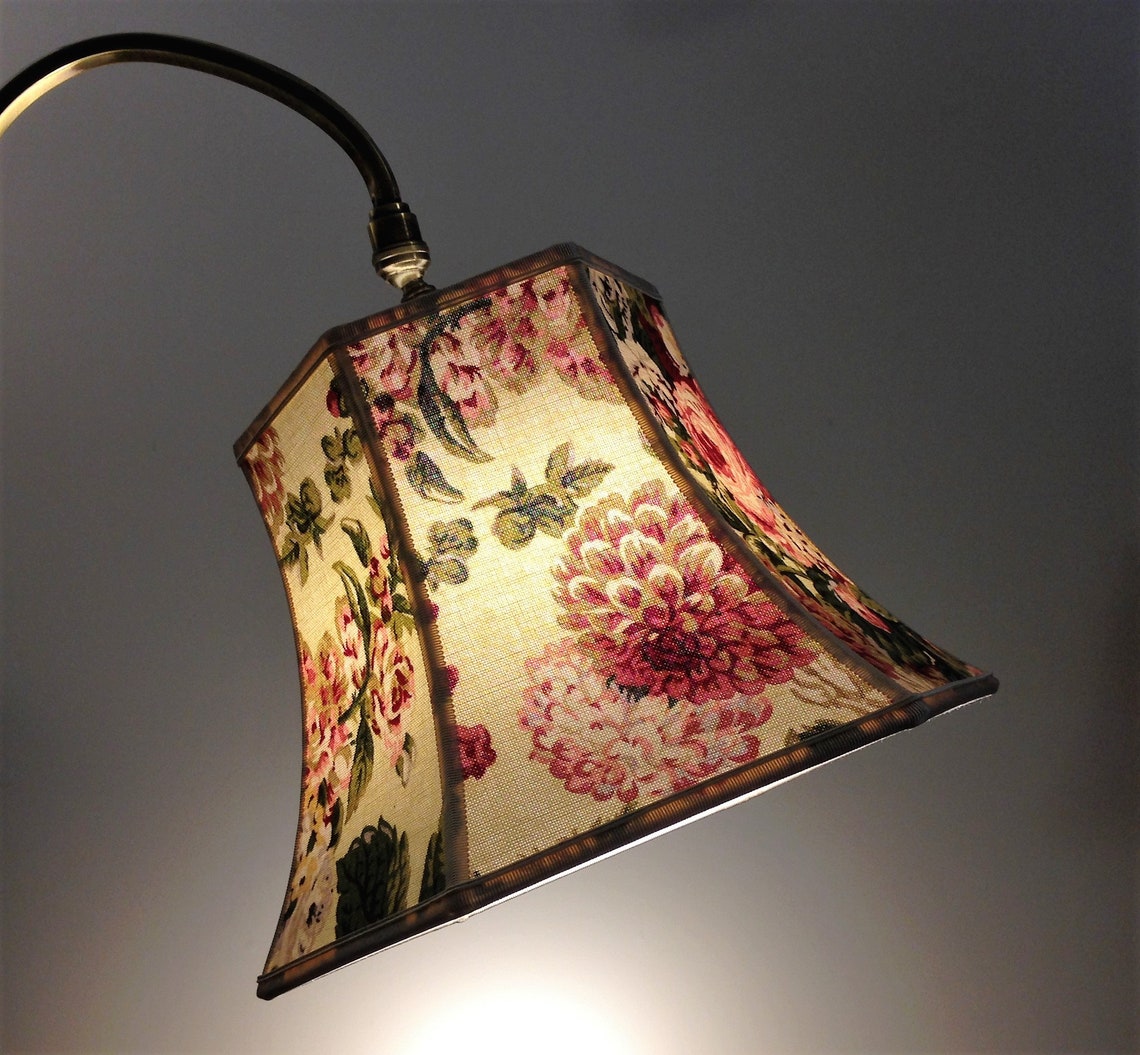 Vintage Look Fabric Uno Lampshade Uno Lampshade Bridge Etsy