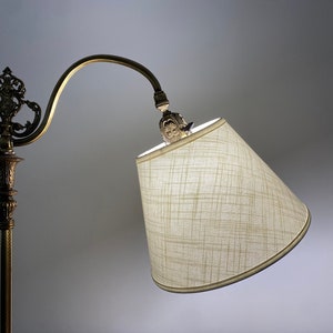 Uno Lampshade-Bridge Lampshade-Traditional Uno Shade for downbridge Floorlamps-Plain Lampshade-Linen Hardback Shade-Lamp Shade-Off White