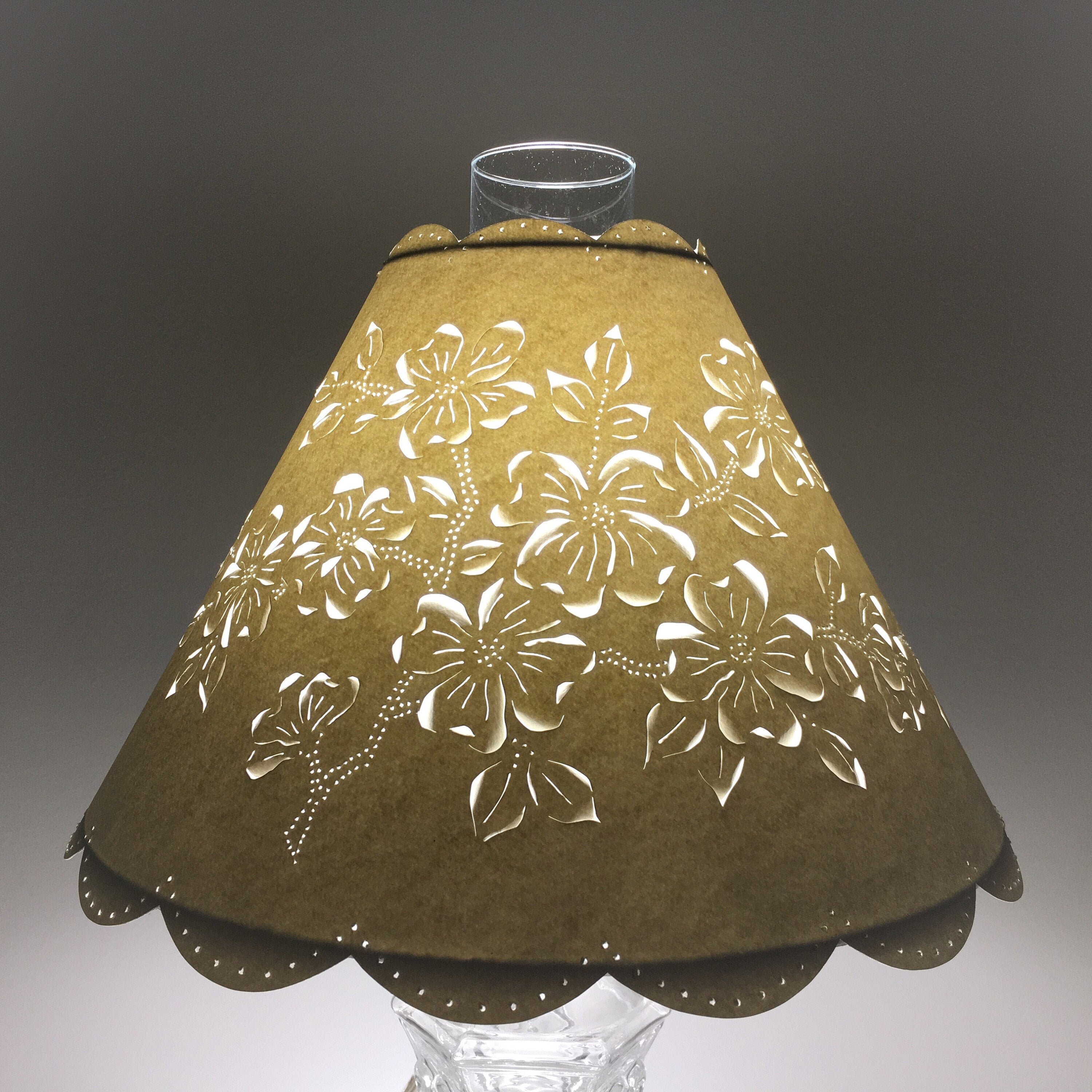 Chimney Lampshade Lamp Shade Hurricane Lampshade Dogwood Etsy