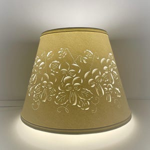 Johnny Jump Ups Cut and Pierced Clip Top Lampshade, Clip On Lampshade, Paper Lampshade, Clip Top, Floral Lampshade, Cut and Pierce, Shades