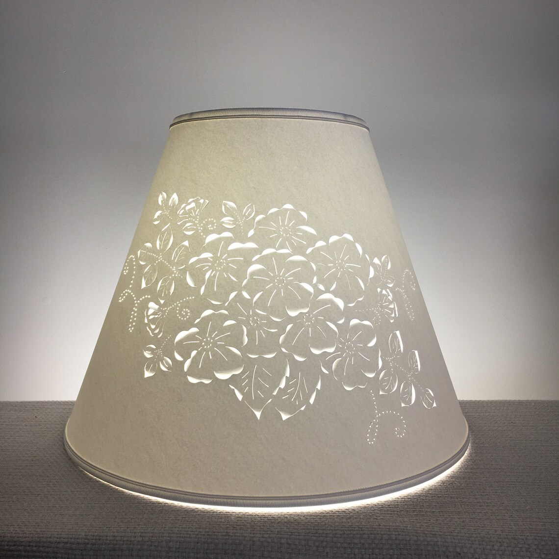 Paper Lampshadecut and Pierced Lampshadefloral Etsy