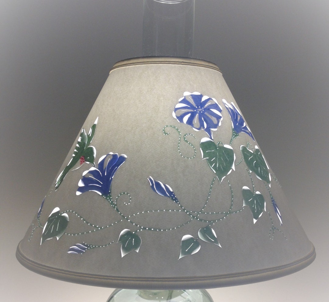 Chimney Lamp Shadehurricane Lamp Shadehummingbirdsshade for Hurricane Lampglass Chimneybird