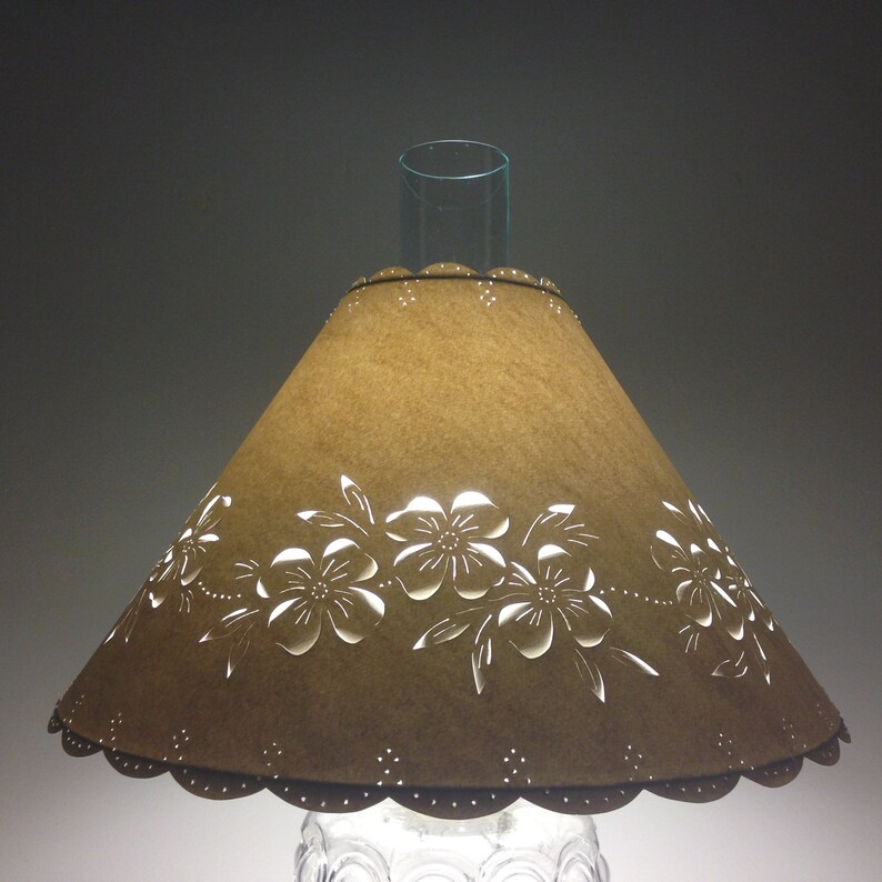 Floral Chimney LampshadeHurricane LampshadeShade for Etsy