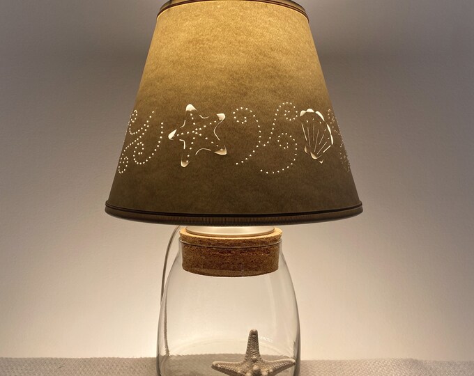 Small Fillable Beach Lampseashellsfillable Lampsmall Lampcoastal