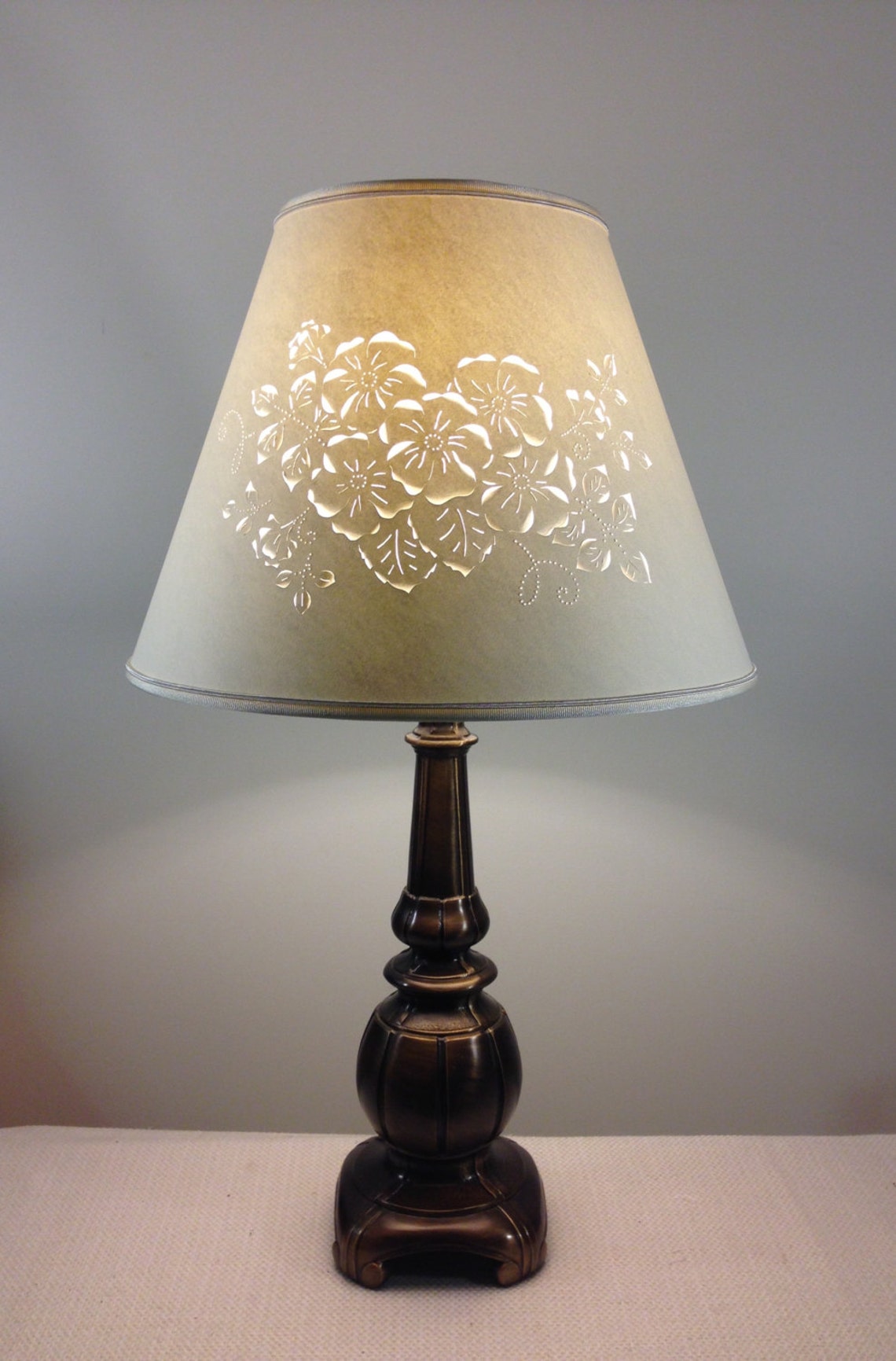 Paper Lampshadecut and Pierced Lampshadefloral Etsy