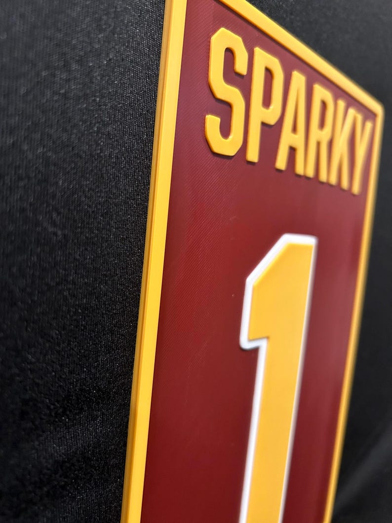 ASU Sparky Jersey Wall Art Etsy