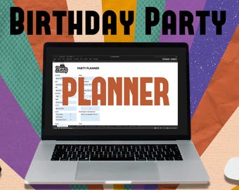 Digital Party Planner, Birthday Planner, Party Checklist, Birthday Party Organizer, Party To Do List, Party Budget Tracker