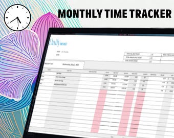 Time Tracker -Time Spent Summary - Time Sheet -Monthly - Daily Time Sheet -Project Time Sheet - Project Summary -Spreadsheet Template