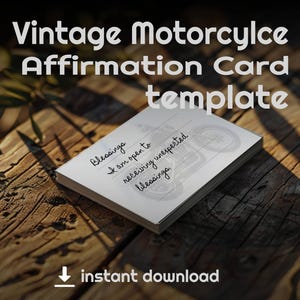 Modelo de Afirmações - Tema Motocicleta - Para Imprimir - Download Instantâneo