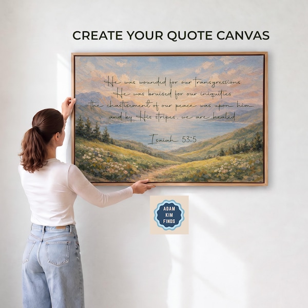 Affiche personnalisée avec citation biblique, décoration murale nature, décoration chrétienne pour la maison, art mural rustique montagne, affiche extra large avec verset biblique