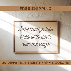 Customizable Canvas Print, Add Your Own Text & Font, Personalized Wall Art, Gift for Loved Ones, Personalized Quote Sign, Christmas Gift