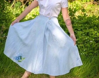 &quot;Hortensia&quot; linen skirt