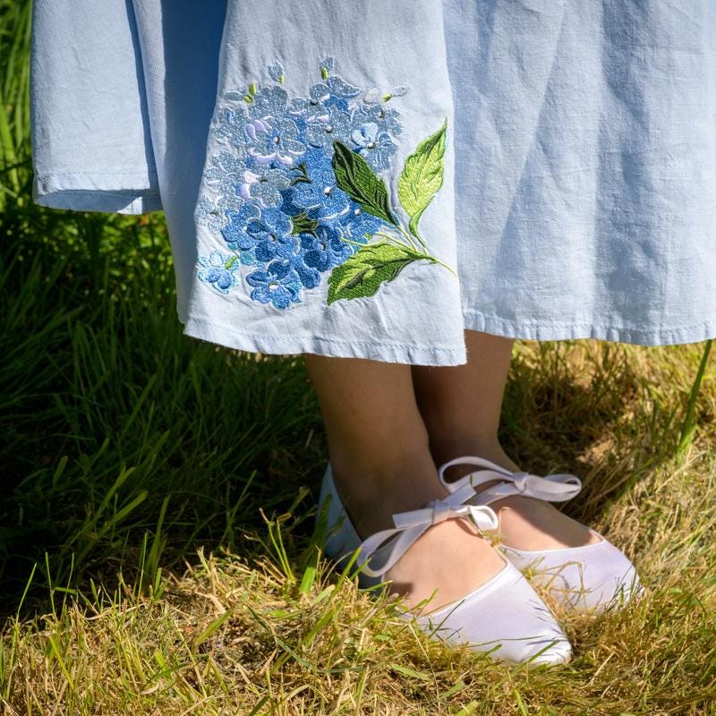Beu Dragée "Hortensia" linen skirt
