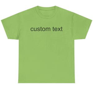 Custom Brat Style Text Tee – Personalized HD Cotton T-Shirt, Party Girl Aesthetic Brat Style Shirt, Custom Brat Gift, custom text shirt