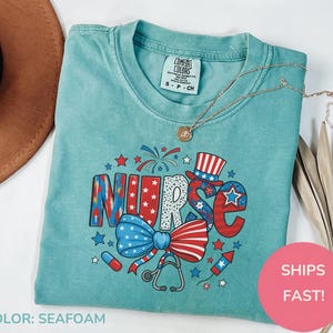 Patriotic Nurse Shirt, Nurse 4th Of July Shirt, Nurse Gift, American Nurse Shirt, Nurse Life Shirt, Memorial Day Gift Shirt, American Flag