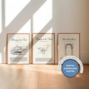Vintage Arche Noah Drucke: Biblische Geschichte Wandkunst (Digitaler Download)