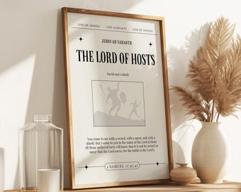 David und Goliath Druck, der Herr der Heerscharen, Bibel Vers (Digitaler Download)