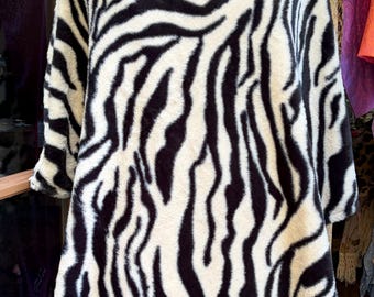 Fuzzy Animal Print Cover-Up