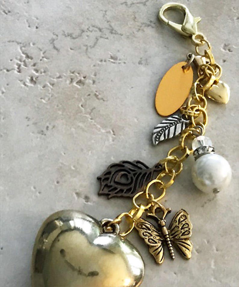 Key Handbag Backpack Purse Gold Handmade Keychain Jewelry Accessories