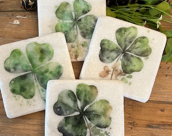 Shamrock tiles- set of 4