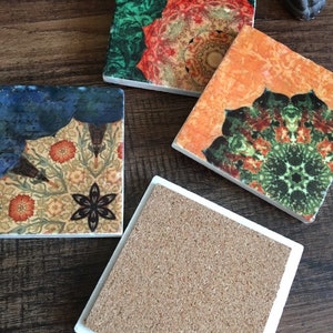 Rich Color stone coasters set of 4 image 2