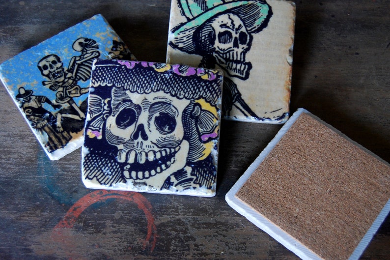 Day of the Dead coasters set of 4 image 3