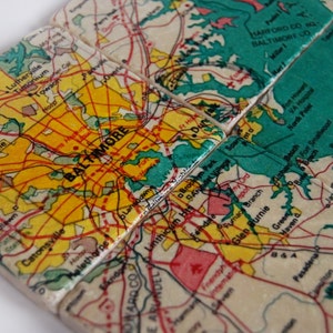 Map Coasters - Baltimore