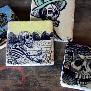 Day of the Dead coasters set of 4 image 2