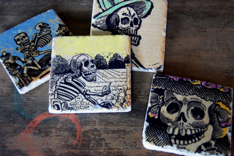 Day of the Dead coasters set of 4 image 2