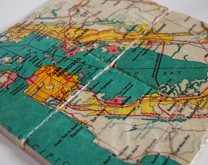 San Francisco map coasters