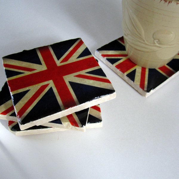 Union Jack England Flag coasters (set of 4)