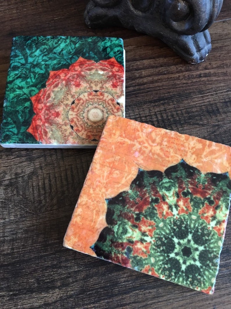 Rich Color stone coasters set of 4 image 4