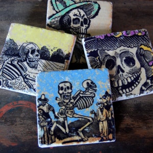 Day of the Dead coasters set of 4 image 1