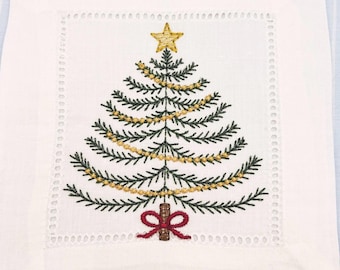 Broderade cocktailservetter - Semester